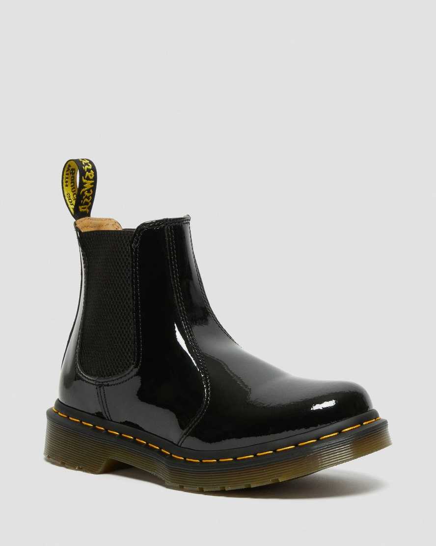 Dr. Martens 2976 Patent Nahka Naisten Chelsea Nilkkurit - Mustat Nilkkurit [682-XJOUWM]